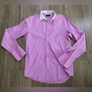 Ralph Lauren Black Label women’s size 16 striped button down dress shirt